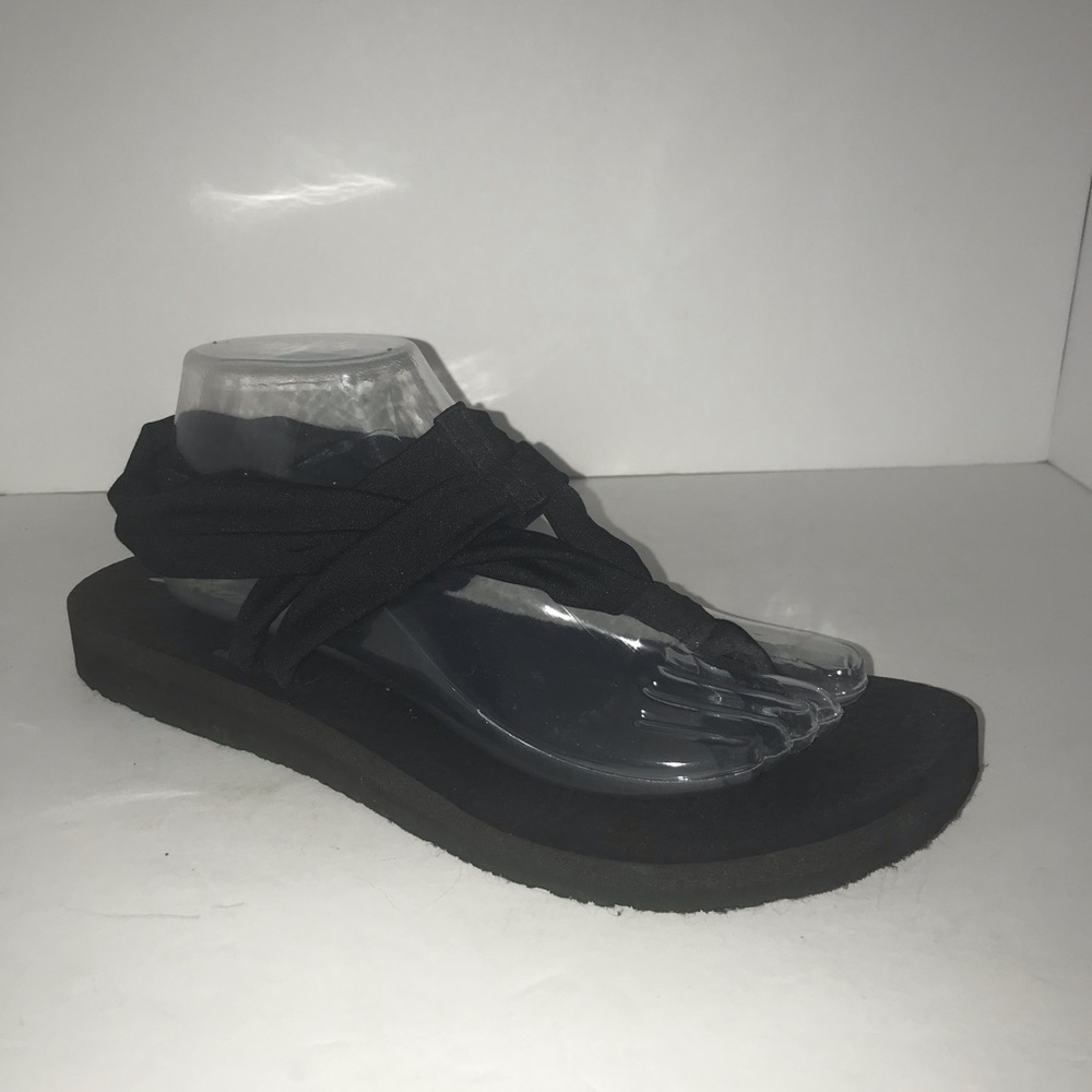 Skechers Knit Ankle Strap Sandals